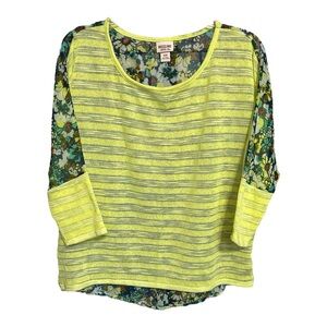 Mossimo Dolman Style Sheer Mixed Media Top.  NWOT M